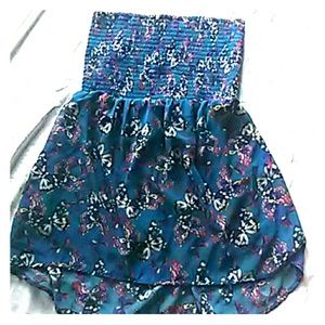 Blue butterfly blouse